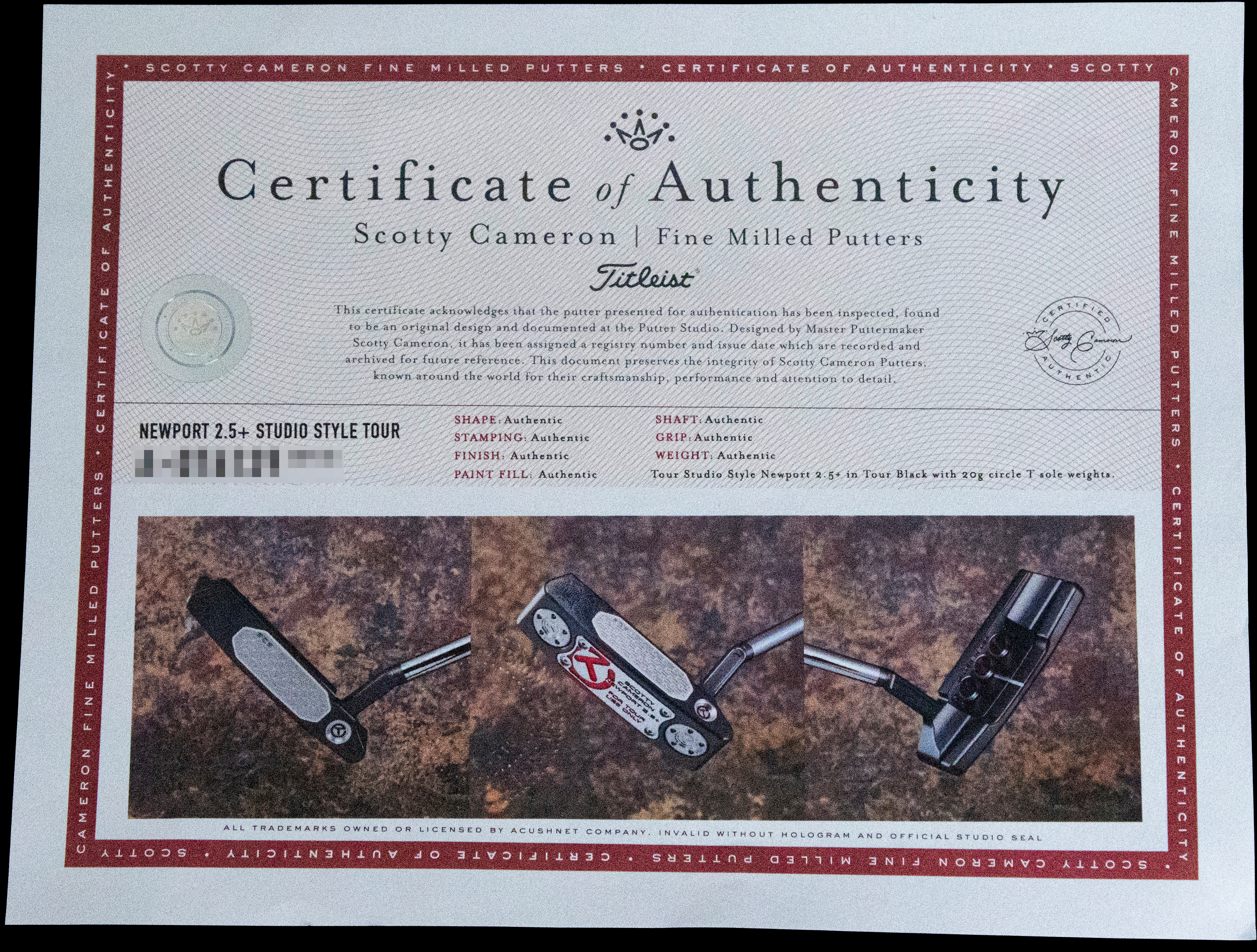 Scotty Cameron NEWPORT 2.5＋